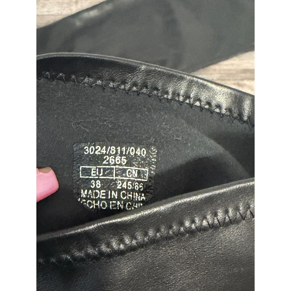 ZARA Black OTK Stretch‎ Boots 7.5–8 Y2K Sleek Minimalist Goth Streetwear Punk